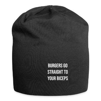 Burger gehen direkt auf deinen Bizeps - Jersey-Beanie - Schwarz - Vorne