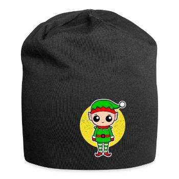 Gnome for Christmas for kids and parents - Jersey Beanie - black - Front