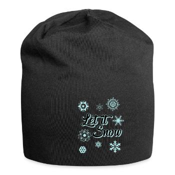 Snow shirt for women and kids - Let it snow - Jersey Beanie - black - Front