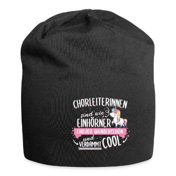 Chorleiter Chorleiterin Chor Einhorn Spruch - Jersey-Beanie - Schwarz - Vorne