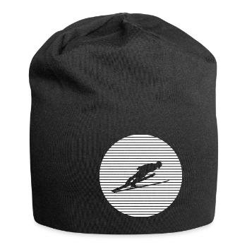 Skispringen - Jersey-Beanie - Schwarz - Vorne