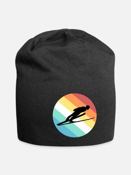 Saut à ski - Bonnet en jersey - noir