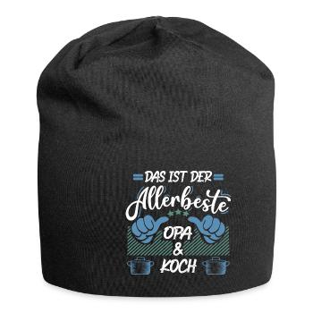 Bester Opa und Koch - Jersey-Beanie - Schwarz - Vorne