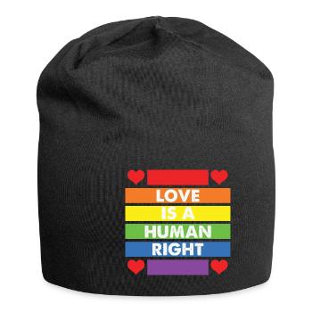 LBGT Flag Gay Pride Human Love Human Right - Jersey Beanie - black - Front