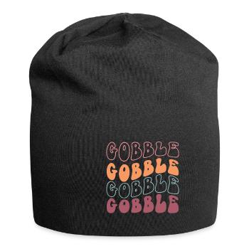 Thanksgiving Retro Vintage Gobble - Bonnet en jersey - noir - Devant