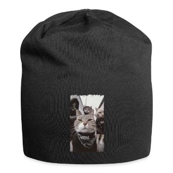 Gangster Cats Streetwear Cool Cat Motif - Bonnet en jersey - noir - Devant