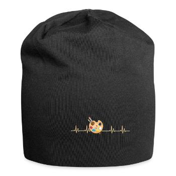 Artist Painter Heartbeat - Jersey-Beanie - Schwarz - Vorne