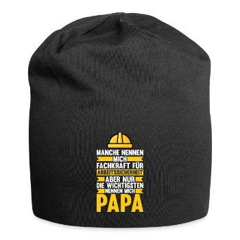 Fachkraft Arbeitssicherheit Papa Sicherheitskraft - Jersey-Beanie - Schwarz - Vorne