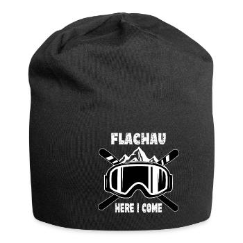 Flachau Skiurlaub Skipiste - Jersey-Beanie - Schwarz - Vorne