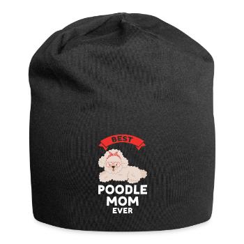 Pudel Pudel Mama Pudel Geschenk - Jersey-Beanie - Schwarz - Vorne