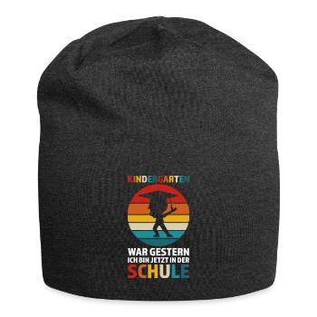 Schulkind Anfang Schulanfänger Geschenk - Jersey-Beanie - Anthrazit - Vorne