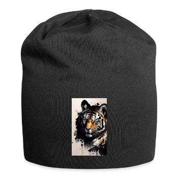Tigre | Animal | Prédateur | Rugissement | Roi | Asie - Bonnet en jersey - noir - Devant