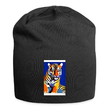 Tigre | Animal | Prédateur | Rugissement | Roi | Asie - Bonnet en jersey - noir - Devant