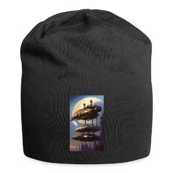 Alien | UFO | Raumschiff | UAP | außerirdische - Jersey-Beanie - Schwarz - Vorne