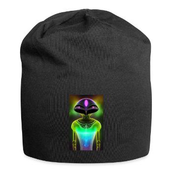 Alien | UFO | Raumschiff | UAP | außerirdische - Jersey-Beanie - Schwarz - Vorne