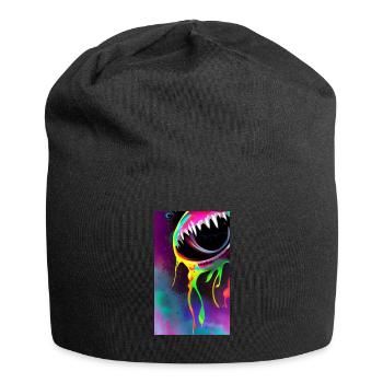 Alien | UFO | Raumschiff | UAP | außerirdische - Jersey-Beanie - Schwarz - Vorne