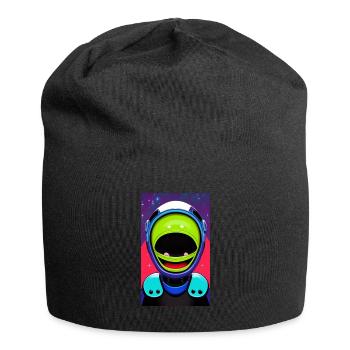 Alien | UFO | Raumschiff | UAP | außerirdische - Jersey-Beanie - Schwarz - Vorne