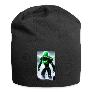 Alien | UFO | Raumschiff | UAP | außerirdische - Jersey-Beanie - Schwarz - Vorne