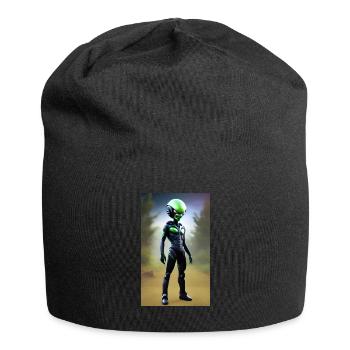 Alien | UFO | Spaceship | UAP | alien - Jersey Beanie - black - Front