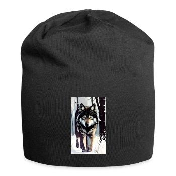 Wolf | Raubtier | Hund | Mystisch - Jersey-Beanie - Schwarz - Vorne