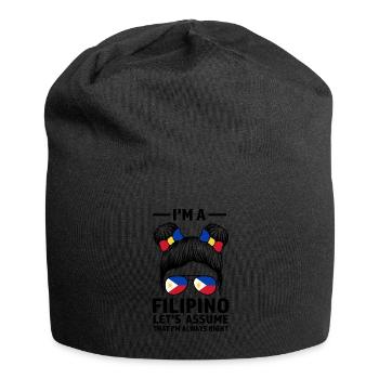 Philippinisch Filipino Philippinisches Geschenk - Jersey-Beanie - Schwarz - Vorne