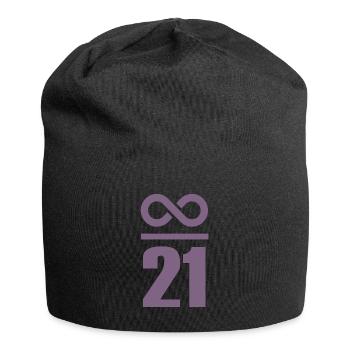 Unendlich durch 21 Millionen Bitcoin - Jersey-Beanie - Schwarz - Vorne