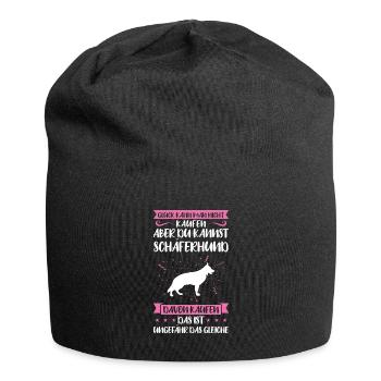 Schäferhund Hund Schäferhunde Geschenk - Jersey-Beanie - Schwarz - Vorne