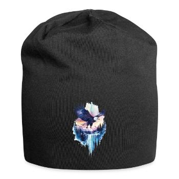 Adler - Jersey-Beanie - Schwarz - Vorne