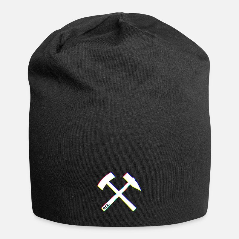 Schlägel & Eisen - Erzgebirge Mode und Kleidung - Jersey-Beanie - Schwarz
