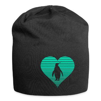 Pinguin - Jersey-Beanie - Schwarz - Vorne