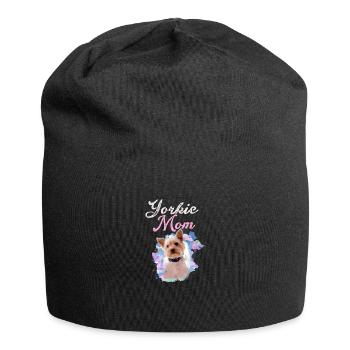 Yorkshire Terrier, Yorkie, Yorkshire,yorkie mom - Jersey Beanie - black - Front