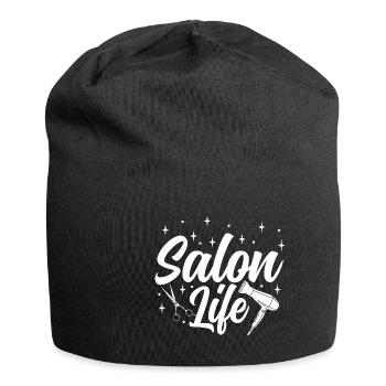 Salon Life Hairdresser Manicurist Technician - Jersey-Beanie - Schwarz - Vorne