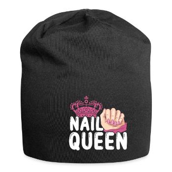 Nail Queen Salon Manicurist Technician - Jersey-Beanie - Schwarz - Vorne