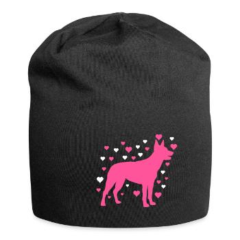 Hund - Jersey-Beanie - Schwarz - Vorne