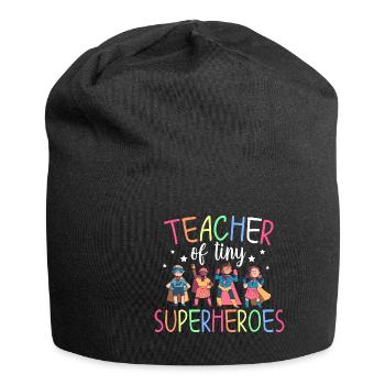 Teacher Of Tiny Superheroes - Jersey-Beanie - Schwarz - Vorne