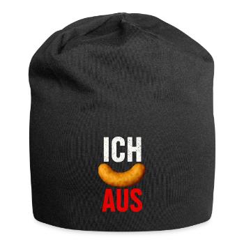 Lustiger Spruch Humor Ich Flip Aus Geschenkidee - Jersey-Beanie - Schwarz - Vorne