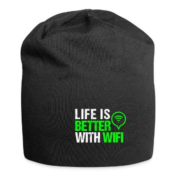 Wifi Wifi Informaticien Programmeur Geek Cadeau - Bonnet en jersey - noir - Devant