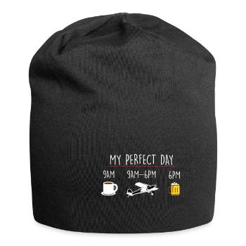 Mon jour parfait de vol - Bonnet en jersey - noir - Devant