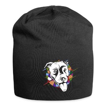 Cute Vintage Retro Pitbull Dog - Jersey-Beanie - Schwarz - Vorne