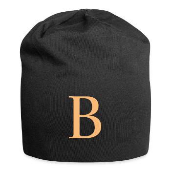 Personalised Your Name Custom Birthday Gift B - Jersey Beanie - black - Front