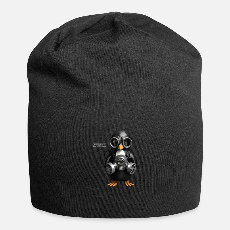 Pinguin - Jersey-Beanie - Schwarz