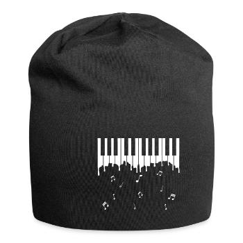 Pianist Piano Keys - Jersey Beanie - black - Front