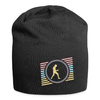Fechten - Jersey-Beanie - Schwarz - Vorne
