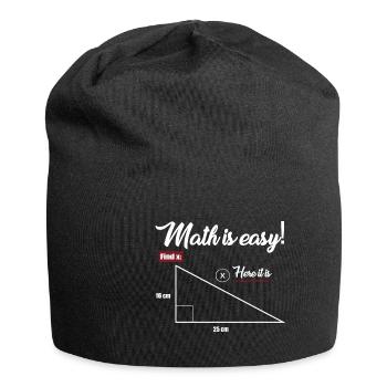 Funny Math Is Easy Find X - Jersey-Beanie - Schwarz - Vorne