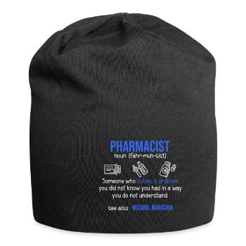 Funny Pharmacist Definition - Jersey-Beanie - Schwarz - Vorne