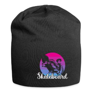 Vintage Retro Skateboard - Jersey-Beanie - Schwarz - Vorne