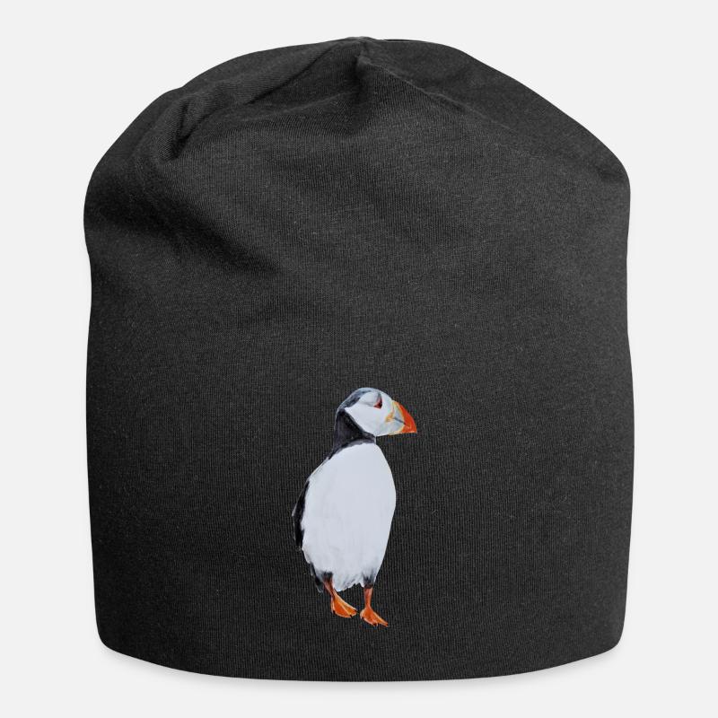 Papageientaucher - Jersey-Beanie - Schwarz