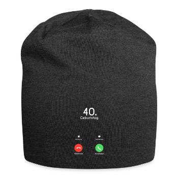 40ème anniversaire appel téléphonique appel - Bonnet en jersey - charbon - Devant