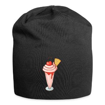 Eisbecher - Jersey-Beanie - Schwarz - Vorne