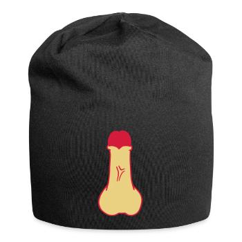 bite penis queue sexe - Bonnet en jersey - noir - Devant